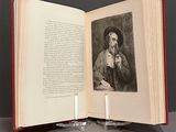 an open book with a picture of a man on it