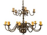 a large chandelier with candles and candles on it