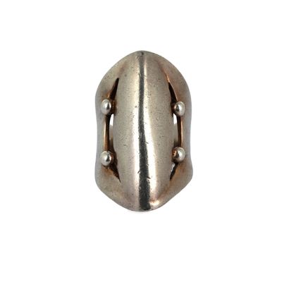 an image of a silver ring on a white background
