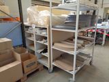 many boxes and boxes on the shelves in the warehouse