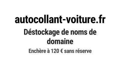 Nom de domaine autocollant-voiture.