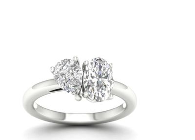 BAGUE EN OR 14K PESANT 4,5 GRAMMES AVEC DES DIAMANTS LABGROW… - Photo 1