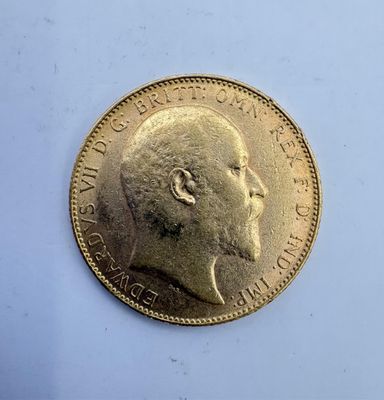 Souverain or Edwards VII 1907. Poids : 8 grammes.