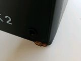 a close up of a black box with writing on it