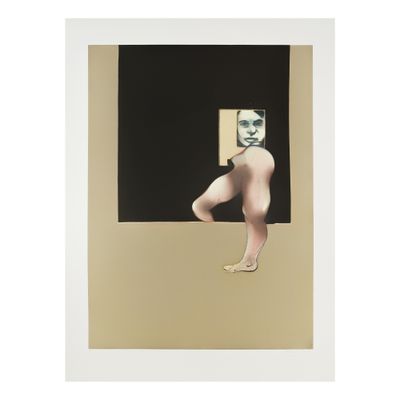 a painting of a nude woman standing in front of a window