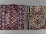 two different types of rugs are displayed on a table