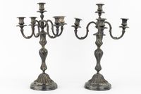 Christofle, paire de grands chandeliers de table à cinq bran… (photo 4)