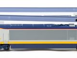 a toy train that is sitting on a white surface