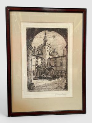 an image of a picture of a building with a clock tower