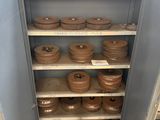 the shelves are filled with many different types of wheels