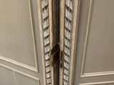 a close up of a door with a decorative design on it