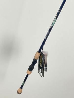 a close up of a fishing rod on a white background