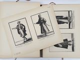 two pages of a book with drawings of men in robes and hats