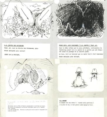 an image of a page from a book with drawings of people and animals