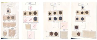quatre photos différentes d'un mur sur lequel sont disposés divers objets