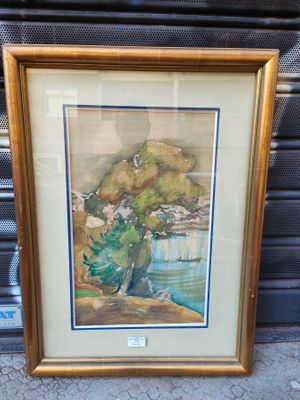 Franck WILL : "Arbre en bord de rivière".