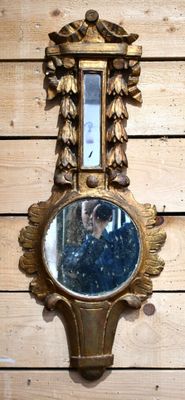 Ancien baromètre - thermomètre transformé en miroir en bois …