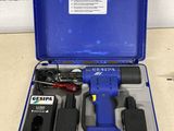 an image of a blue tool box with tools inside of it