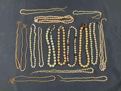 a collection of assorted beaded necklaces and bracelets