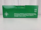 packaging of a green box with an arrow on the side