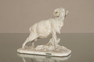 Pierre-Jules Mène (1810-1879) Bélier Métis se frottant après…