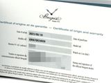 a certificate that has been placed on top of a table