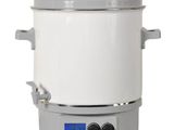 an electric rice cooker with a digital display on the side