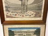 deux photos encadrées représentant un bâtiment sur lequel figure une horloge