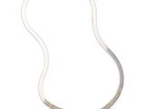 a close up of a necklace on a white background