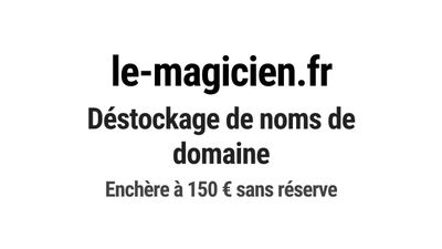 Nom de domaine le-magicien.fr. Catégorie: Événementiel.