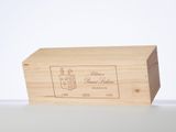 the wooden box is empty and ready to be filled with wine