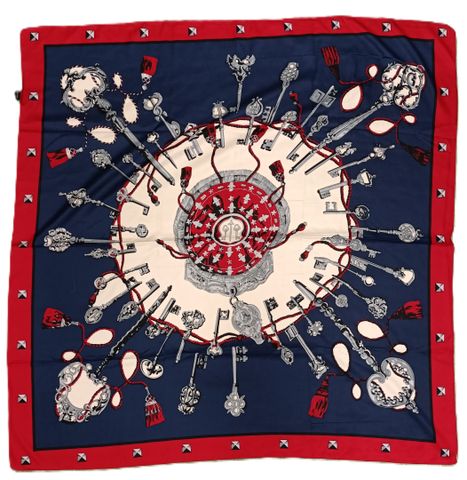 Lot de 3 foulards en soie. MONTANA fond marron, et 2 sans marque.