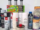 many different types of paint on the table