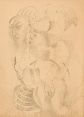 498 Alfred RETH (1884-1966) Un couple, 1942