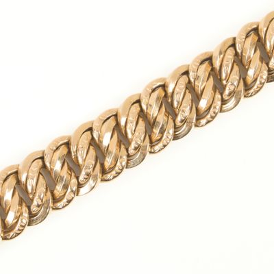 Bracelet maille américaine en or (750‰). - Photo 1