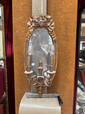 a mirror that is on the wall of a store
