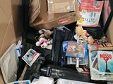 a cardboard box filled with assorted items in it