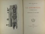 an old book with a picture of a locomotive on it