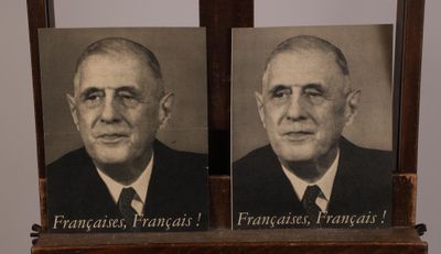 Deux affiches de campagne électorale du Général de Gaulle.