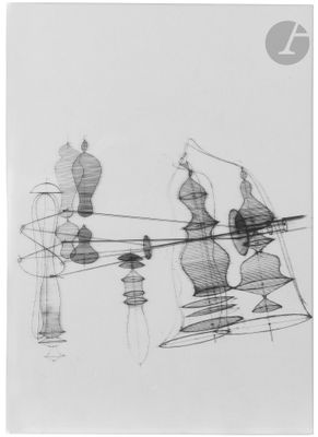 drawing of a group of chess pieces sitting on top of a table