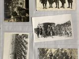 several old black and white photos of men and women in military uniforms