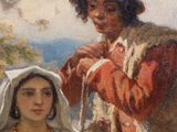 an image of a painting of a man and a woman in traditional clothing