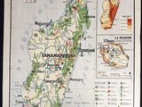 a map of madagascar with a lot of places on it