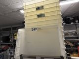 a stack of boxes that are stacked on top of each other