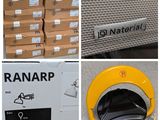 quatre photos différentes montrant un tas de cartons et un carton contenant divers objets