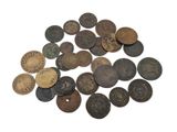 an image of a pile of old coins on a white surface