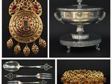 several different types of silverware are displayed on a black background