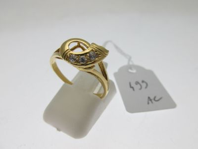 bague monture or 750°/°° ajourée et sertie de pierres, bos… - Photo 1