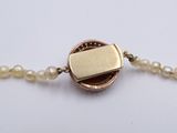 bracelet with a gold clasp and pearls on a white background