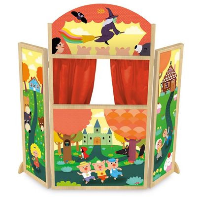 an image of a children ' s play tent with a curtain open